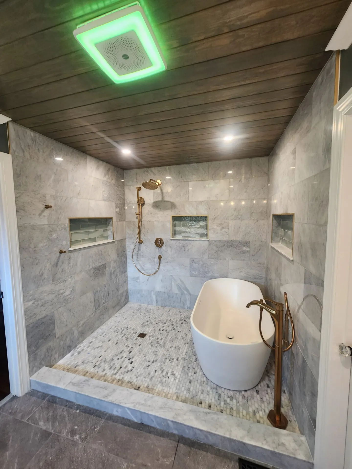 Detailed ceramic tile installation by Footer to Ridge Construction